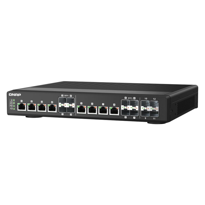 QSW-IM1200-8C Gestionable, 12 Puertos: 4 SFP+ 10GbE + 8 SFP+/RJ45 10GbE - 39818