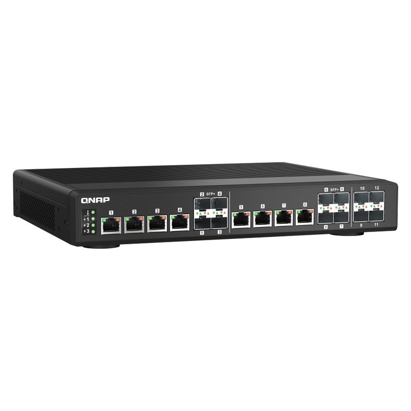 QSW-IM1200-8C Gestionable, 12 Puertos: 4 SFP+ 10GbE + 8 SFP+/RJ45 10GbE - 39817