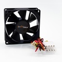 Ventilador 8 cm - Icy Power - con conector 3 pines y adaptador a molex (FA)